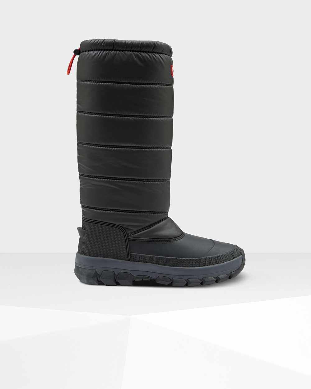 Γυναικεια Γαλότσεσ Hunter Original Insulated Ψηλές Μπότες Χιονιού Μαυρα (GR-196758)